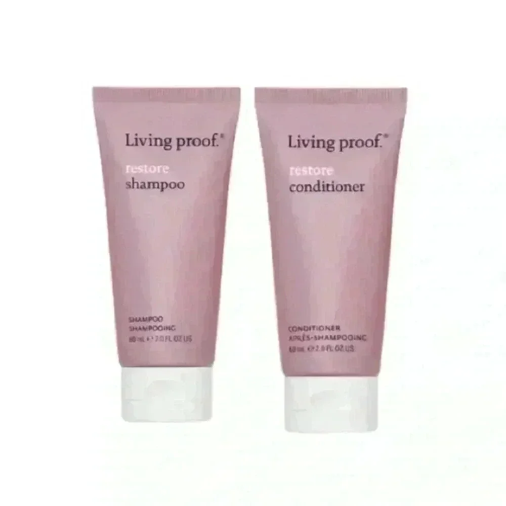 Living Proof Restore Shampoo + Conditioner Bundle (Travel Size)